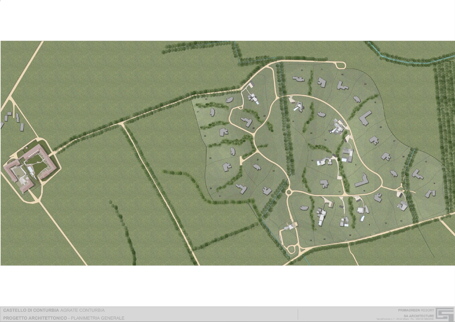 Archive landscape and residential concept around the castle, 2012