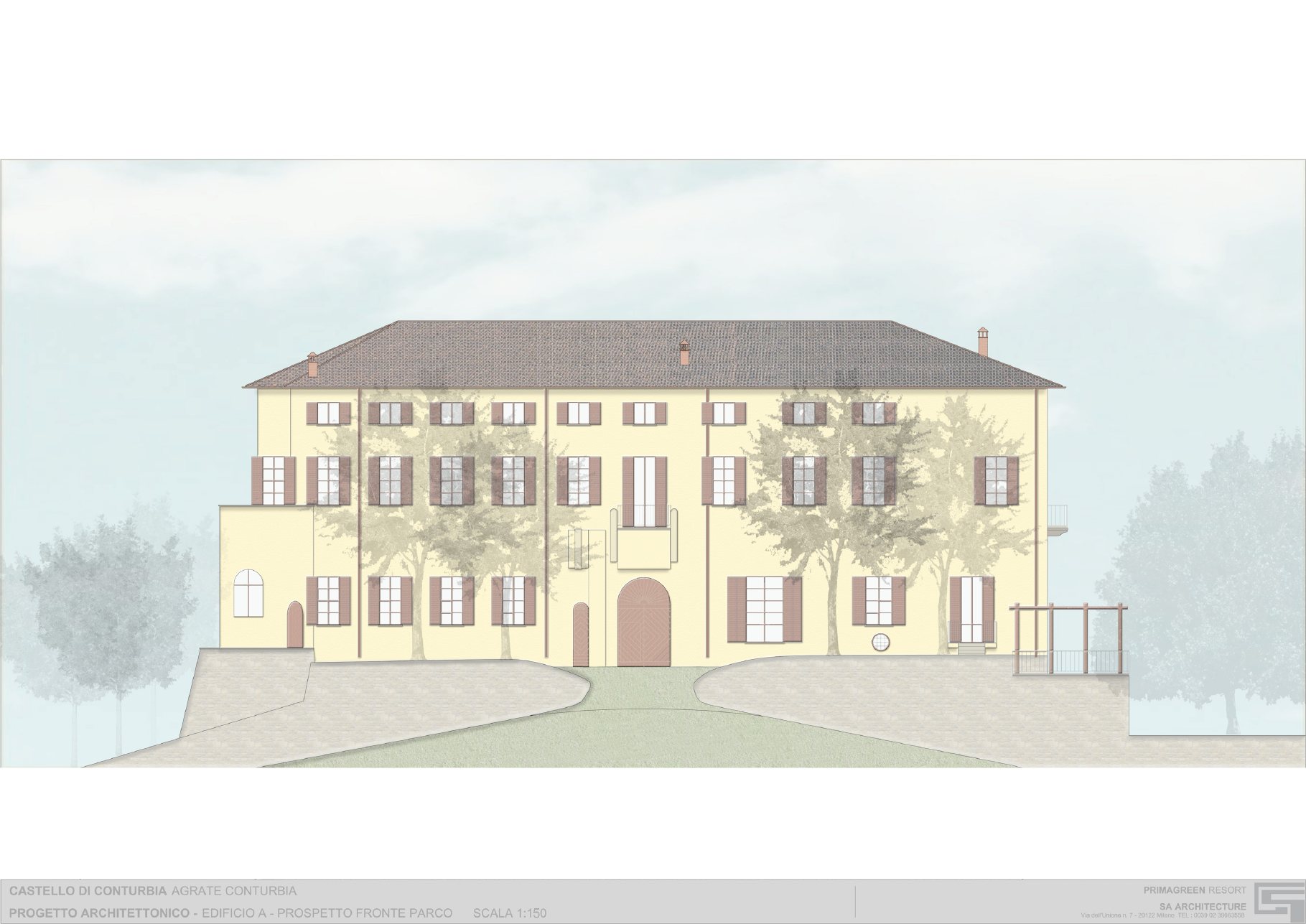 Archive elevation study for Corpo A, 2012