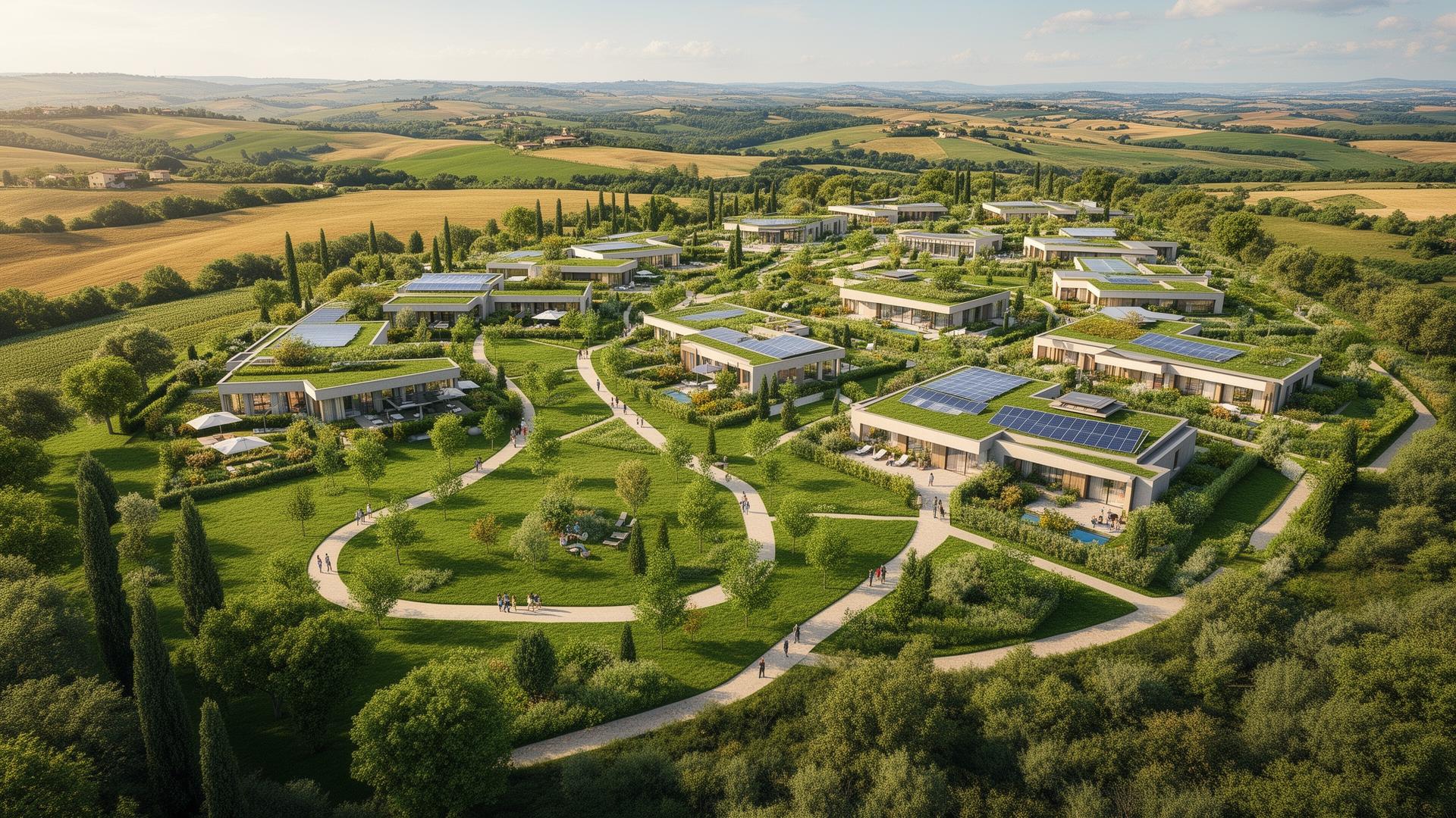 Aerial View of Wellness Village