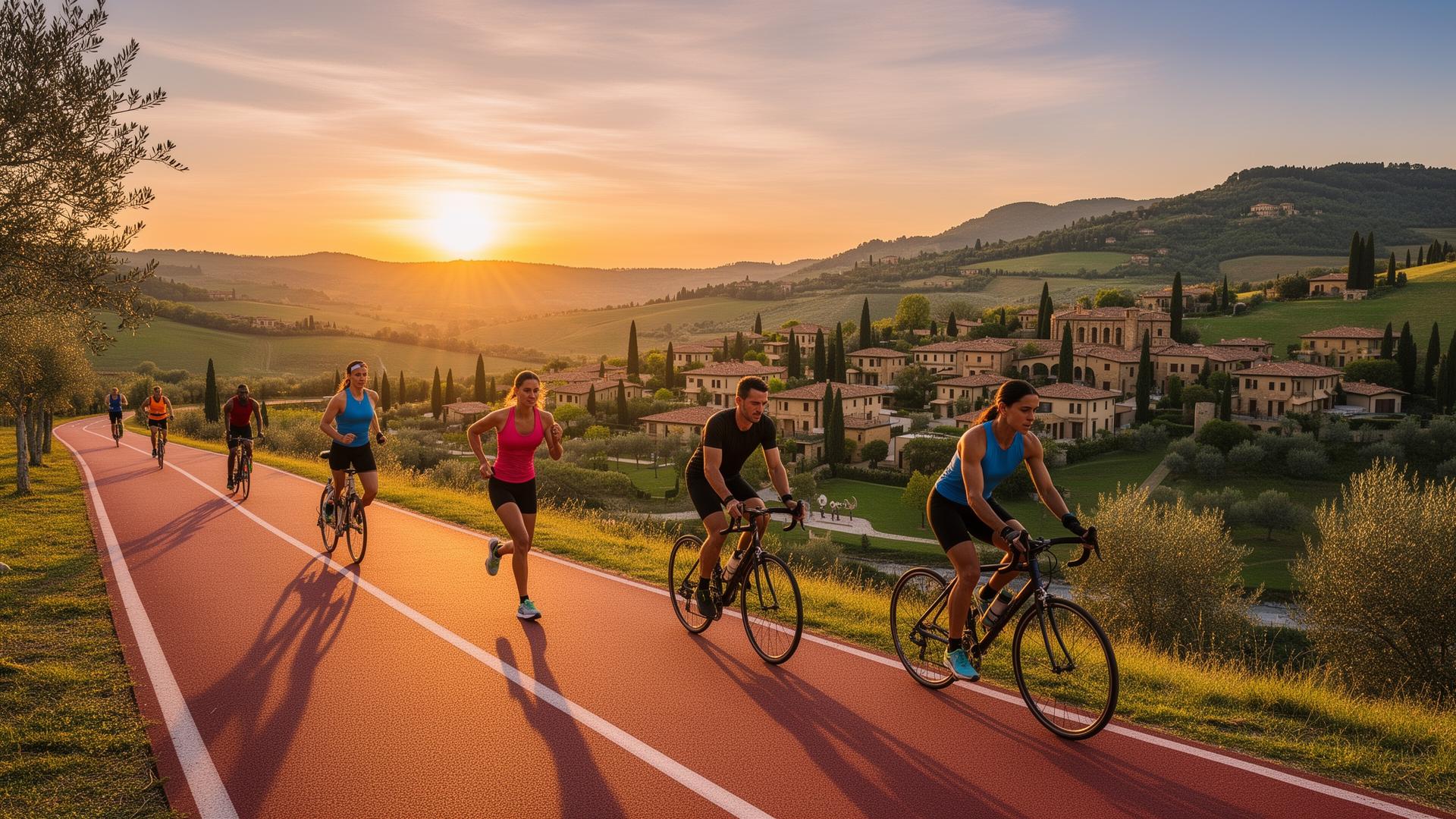 Running and Cycling Paths
