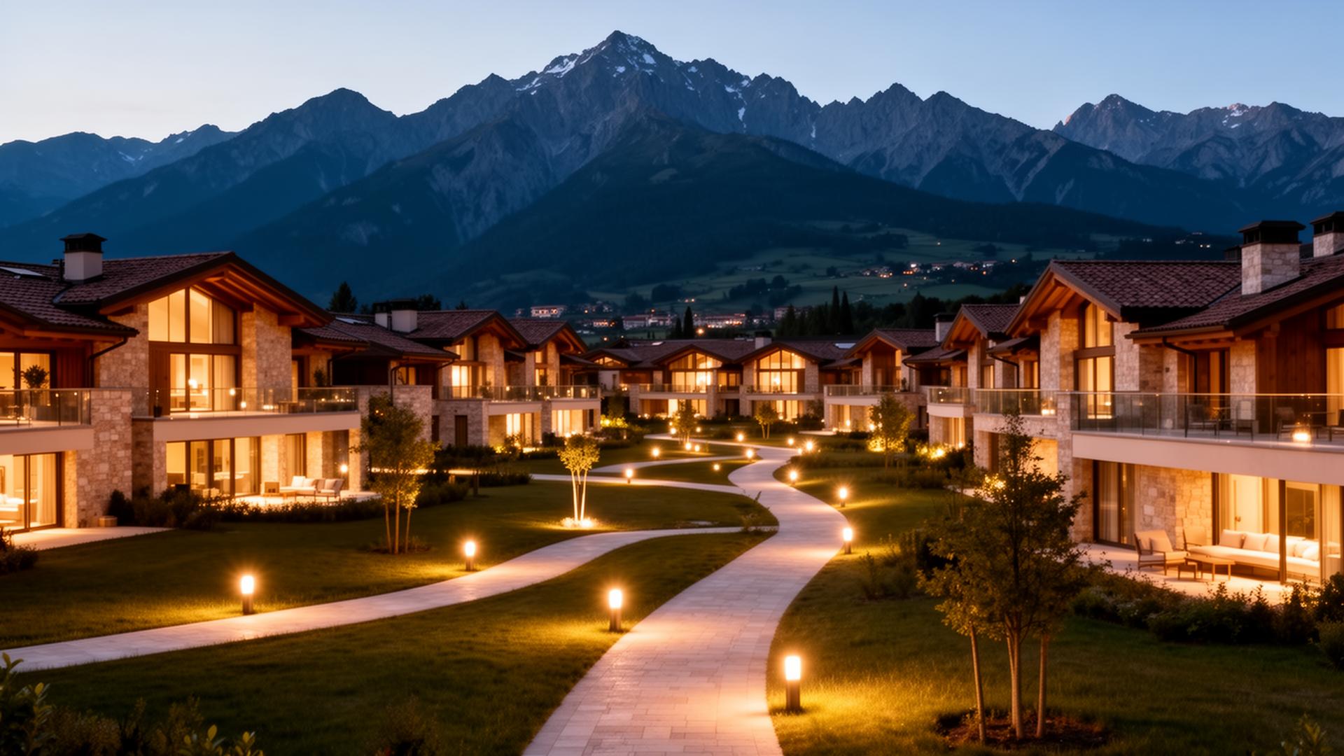 Evening View of Wellness Village