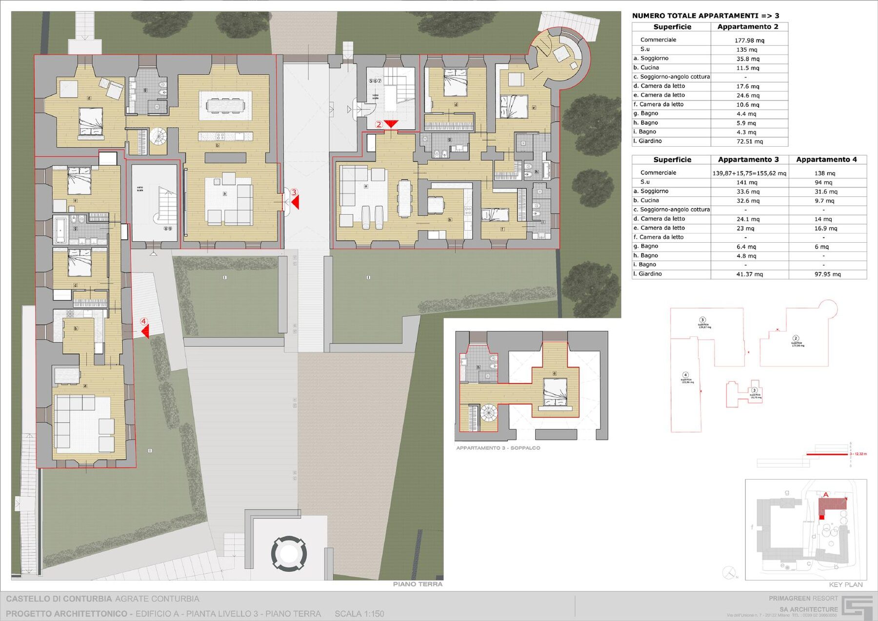 Plan study, ground floor